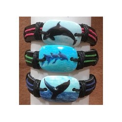 PULSERA DE PIEL / RESINA