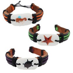 PULSERA DE PIEL / RESINA