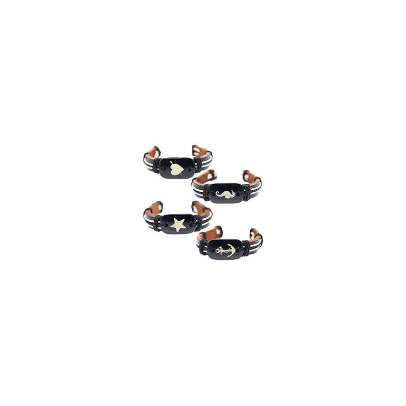PULSERA DE PIEL / RESINA