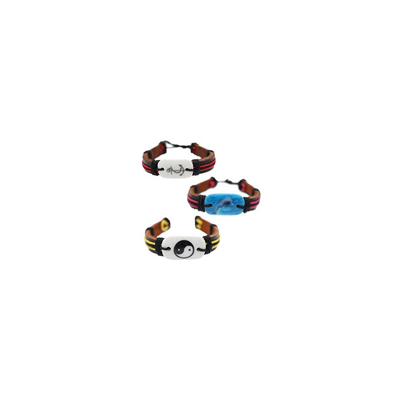 PULSERA DE PIEL / RESINA